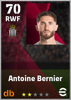Antoine Bernier — RWF, OVR 70, MAX 70