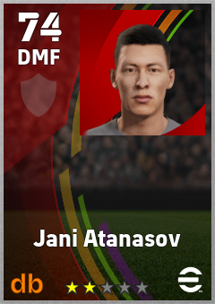 Jani Atanasov — DMF, OVR 74, MAX 74