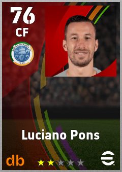 Luciano Pons — CF, OVR 76, MAX 76