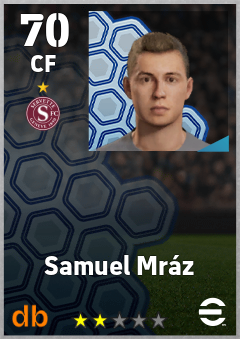 Samuel Mráz — CF, OVR 70, MAX 70