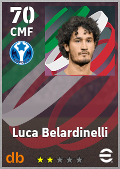 Luca Belardinelli — CMF, OVR 70, MAX 70