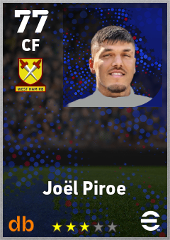 Joël Piroe — CF, OVR 77, MAX 77