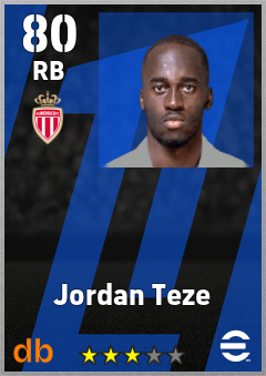 Jordan Teze — RB, OVR 80, MAX 80