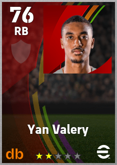 Yan Valery — RB, OVR 76, MAX 76