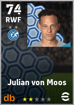 Julian von Moos — RWF, OVR 74, MAX 74