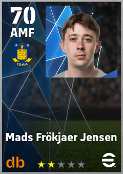 Mads Frökjaer Jensen — AMF, OVR 70, MAX 70