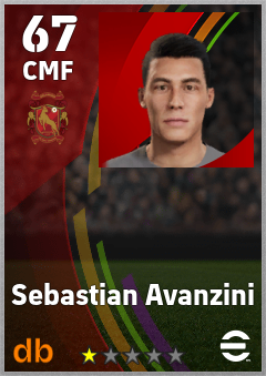 Sebastian Avanzini — CMF, OVR 67, MAX 67