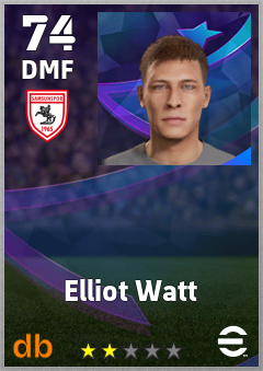 Elliot Watt — DMF, OVR 74, MAX 74
