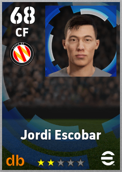 Jordi Escobar — CF, OVR 68, MAX 68