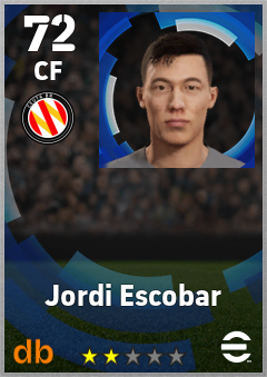 Jordi Escobar — CF, OVR 72, MAX 72