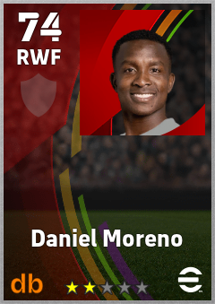Daniel Moreno — RWF, OVR 74, MAX 74