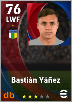 Bastián Yáñez — LWF, OVR 76, MAX 76