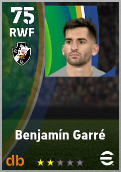 Benjamín Garré — RWF, OVR 75, MAX 75