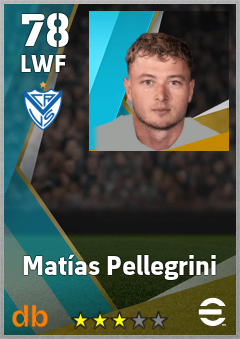 Matías Pellegrini — LWF, OVR 78, MAX 78
