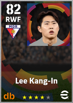Lee Kang-In — RWF, OVR 82, MAX 91