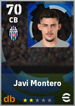 Javi Montero — CB, OVR 70, MAX 70
