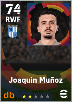 Joaquín Muñoz — RWF, OVR 74, MAX 74