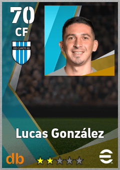 Lucas González — CF, OVR 70, MAX 70