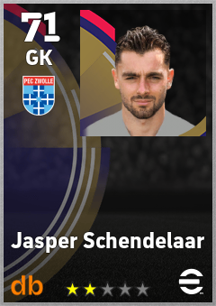 Jasper Schendelaar — GK, OVR 71, MAX 71