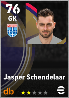 Jasper Schendelaar — GK, OVR 76, MAX 76