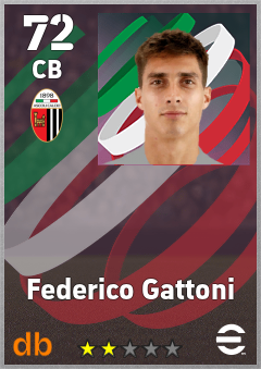 Federico Gattoni — CB, OVR 72, MAX 72