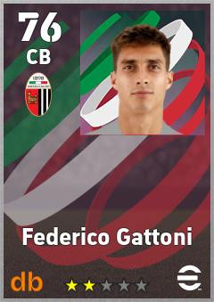 Federico Gattoni — CB, OVR 76, MAX 76