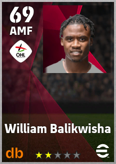 William Balikwisha — AMF, OVR 69, MAX 69
