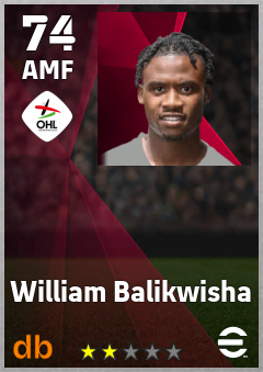 William Balikwisha — AMF, OVR 74, MAX 74