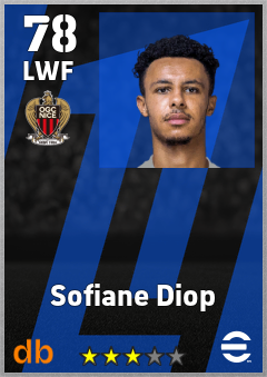 Sofiane Diop — LWF, OVR 78, MAX 78