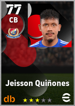 Jeisson Quiñones — CB, OVR 77, MAX 77
