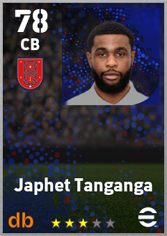 Japhet Tanganga — CB, OVR 78, MAX 78