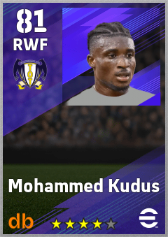 Mohammed Kudus eFootball player card