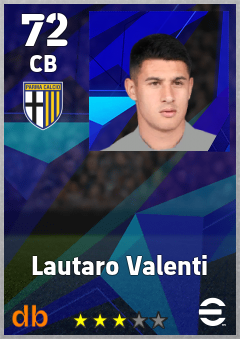 Lautaro Valenti eFootball player card