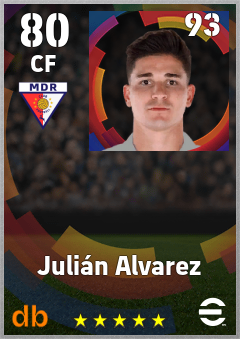 Julián Alvarez eFootball player card