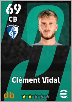 Clément Vidal — CB, OVR 69, MAX 69