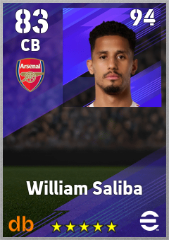 William Saliba eFootball player card