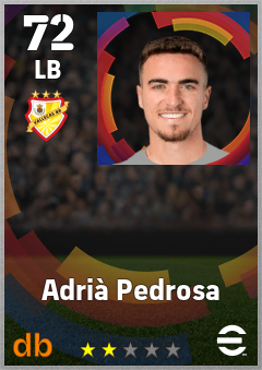 Adrià Pedrosa — LB, OVR 72, MAX 72