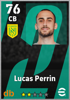 Lucas Perrin — CB, OVR 76, MAX 76