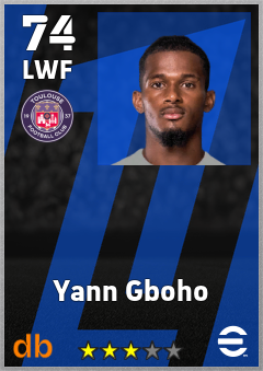 Yann Gboho — LWF, OVR 74, MAX 74