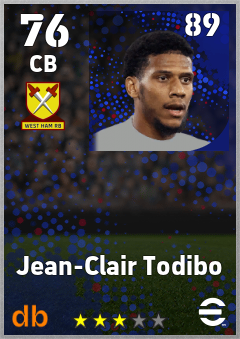 Jean-Clair Todibo eFootball player card