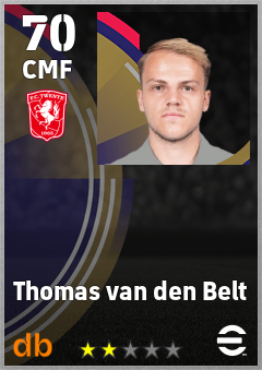 Thomas van den Belt — CMF, OVR 70, MAX 70