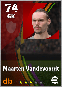 Maarten Vandevoordt eFootball player card