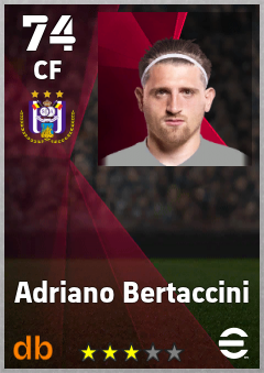 Adriano Bertaccini — CF, OVR 74, MAX 74