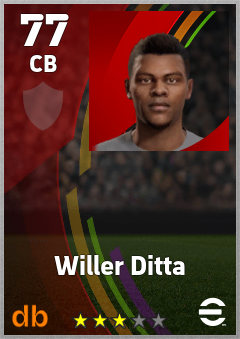 Willer Ditta — CB, OVR 77, MAX 77