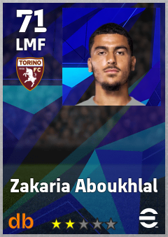Zakaria Aboukhlal eFootball player card