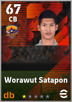 Worawut Satapon — CB, OVR 67, MAX 67