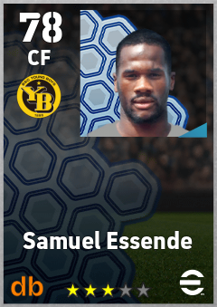Samuel Essende — CF, OVR 78, MAX 78