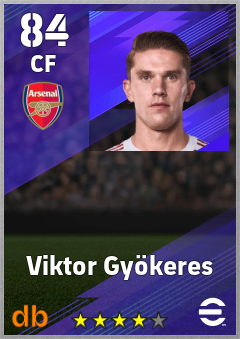 Viktor Gyökeres — CF, OVR 84, MAX 92
