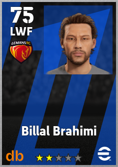 Billal Brahimi — LWF, OVR 75, MAX 75