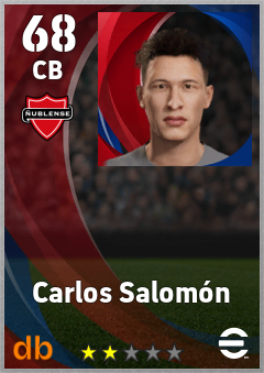 Carlos Salomón — CB, OVR 68, MAX 68